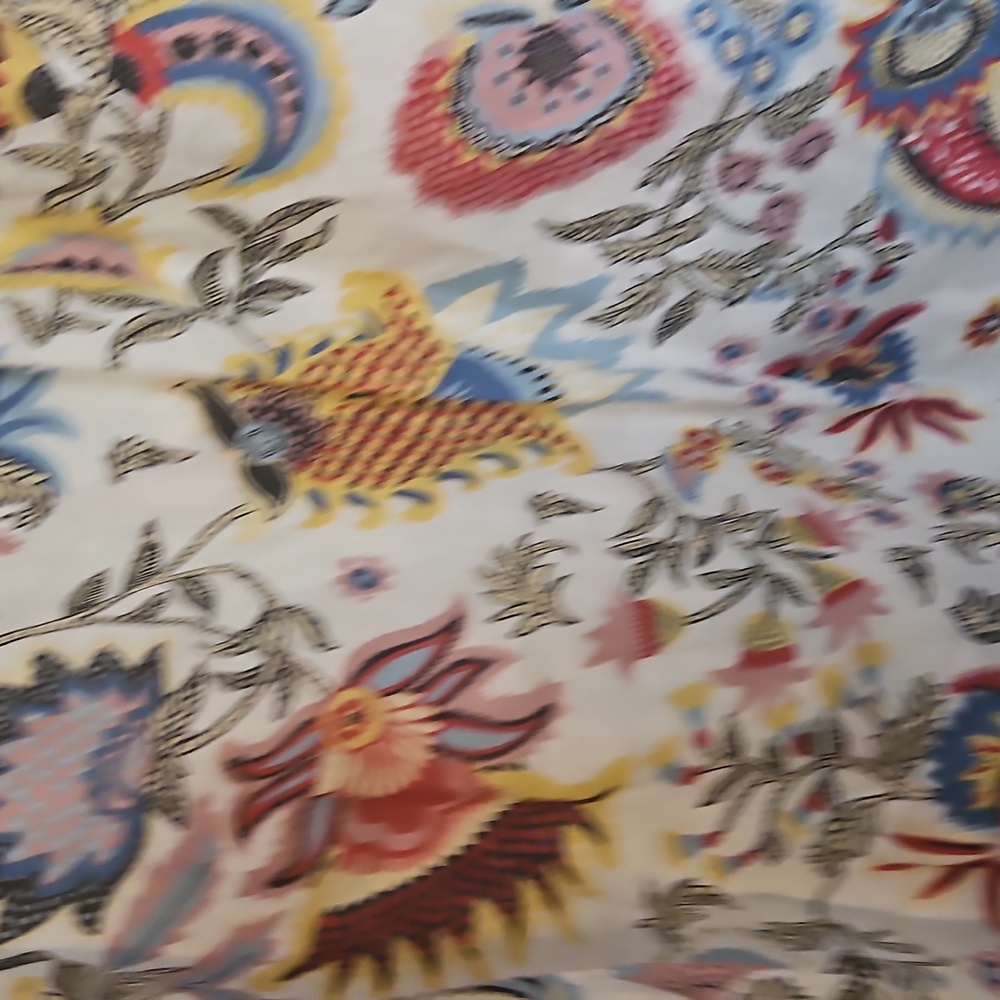 Hester & Orchard Linen Blend Top Floral Multi Color Size XL - Picture 5 of 12